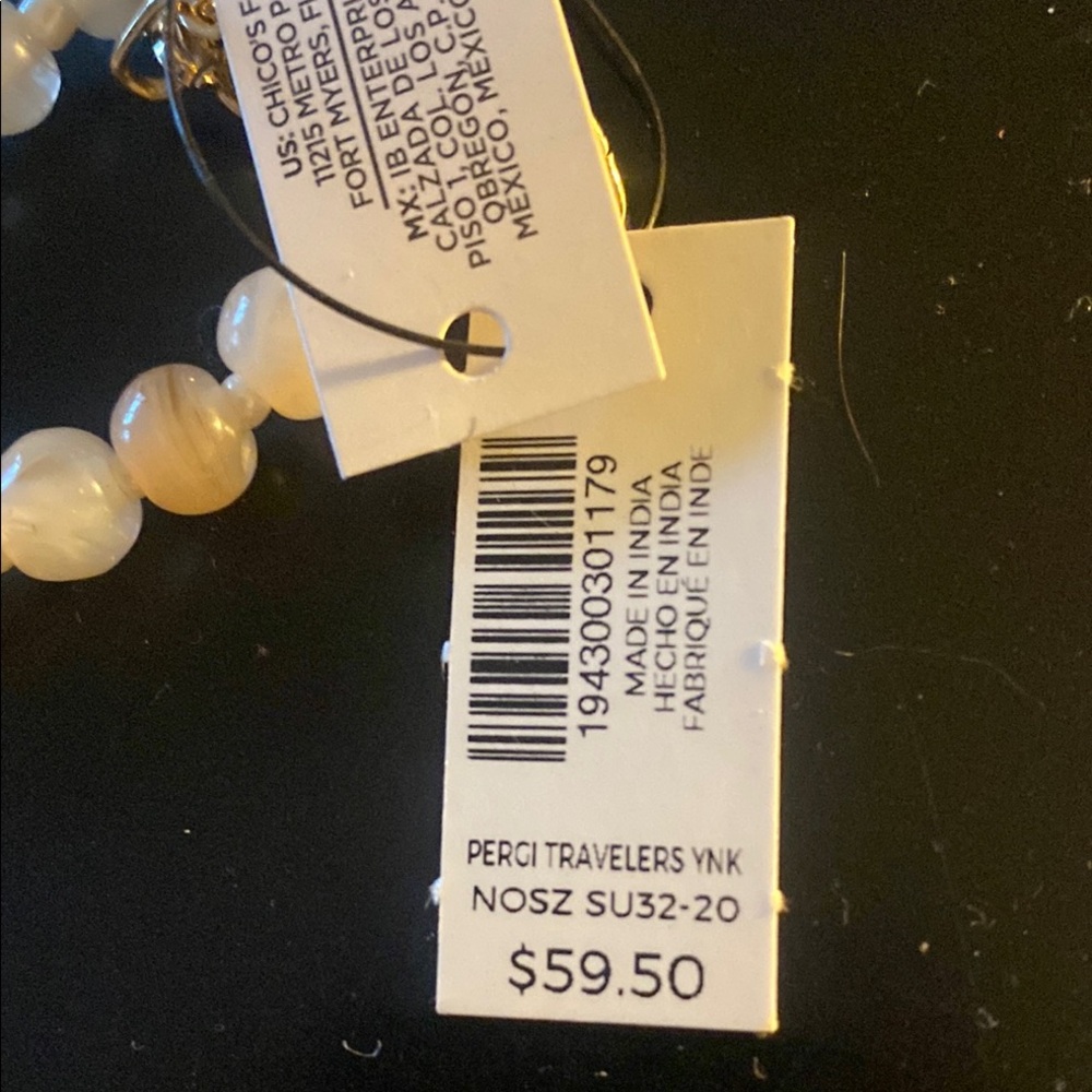 Chico's Brown and Cream Beaded Necklace - Picture 7 of 7